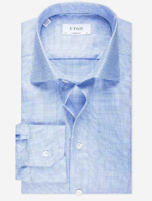 Blue Kings Check Contemporary Shirt