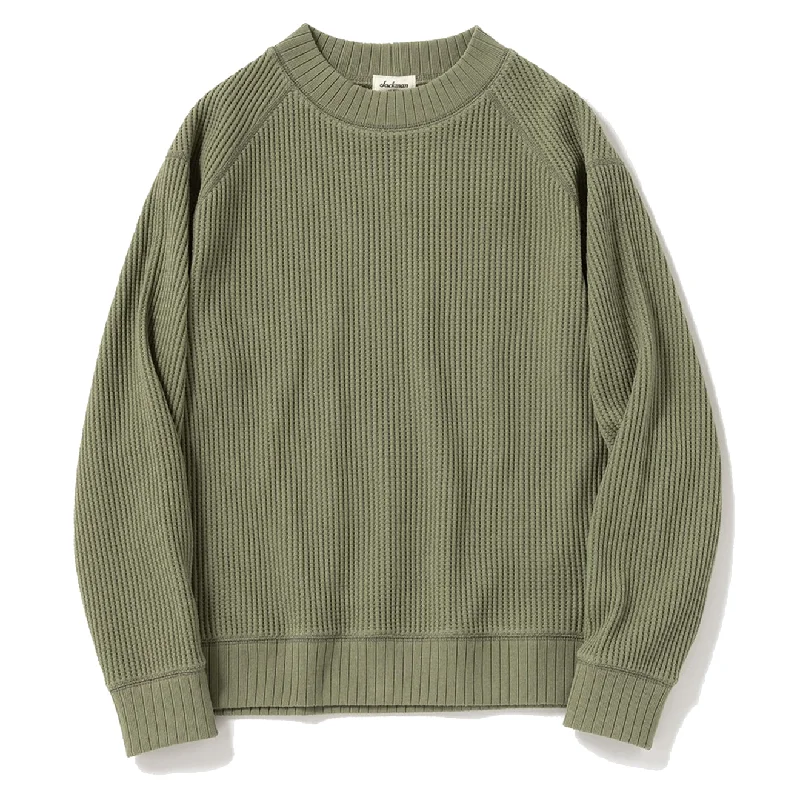 Jackman Waffle Midneck Olive