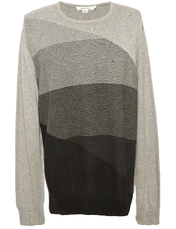 Grey Calvin Klein Jumper - L