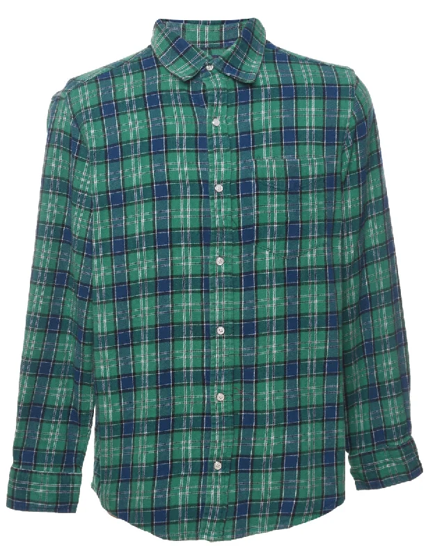 Green Checked Shirt - M