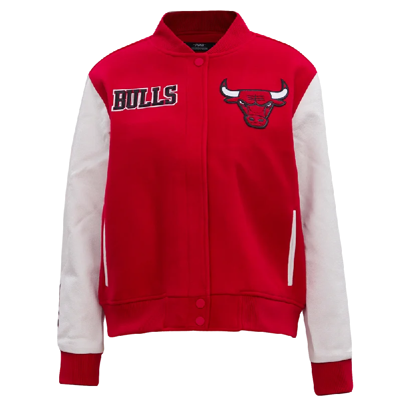 NBA CHICAGO BULLS CLASSIC WOOL WOMEN'S VARSITY JACKET (RED/WHITE)