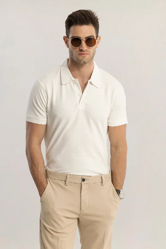 EasyElegance White Polo T-Shirt