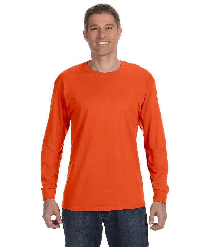 Jerzees DRI-POWER ACTIVE Long Sleeve T-Shirt | Burnt Orange