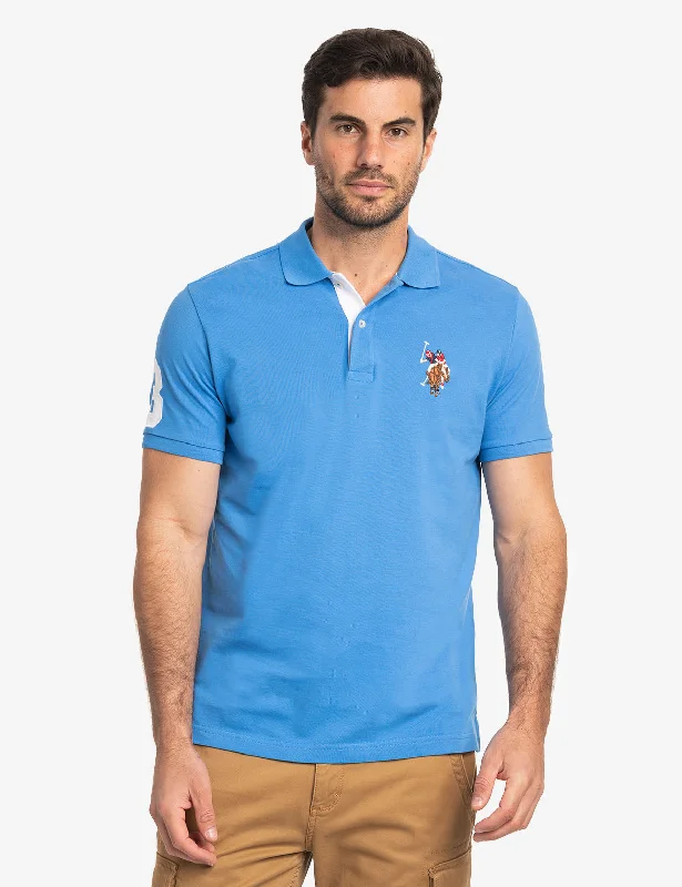 MULTI COLOR BIG LOGO POLO SHIRT