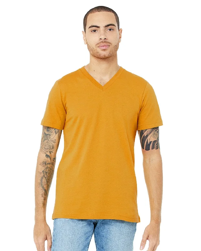 Bella+Canvas Unisex V-Neck T-Shirt | Mustard