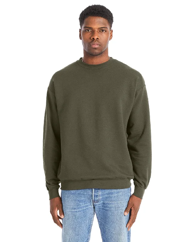 Hanes Perfect Sweats Crewneck Sweatshirt | Fatigue Green