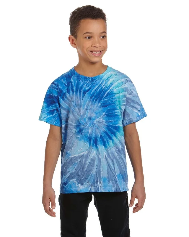 Tie-Dye Youth 100% Cotton Tie-Dyed T-Shirt | Blue Jerry