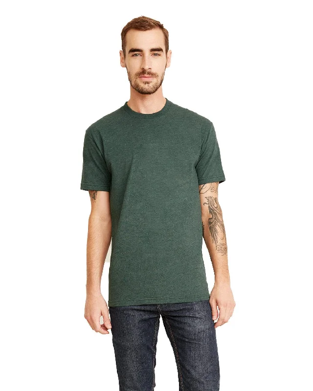 Next Level Mens Sueded T-Shirt | Hth Forest Green