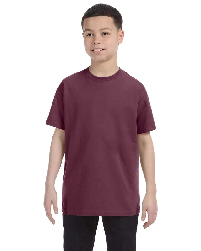 Jerzees Youth Heavyweight 50/50 T-Shirt | Vint Hth Maroon