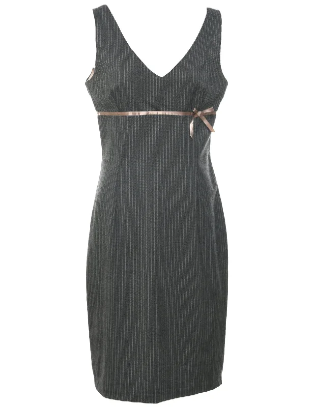 Herringbone Tweed Dress - M