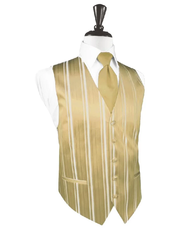 Harvest Maize Striped Satin Tuxedo Vest