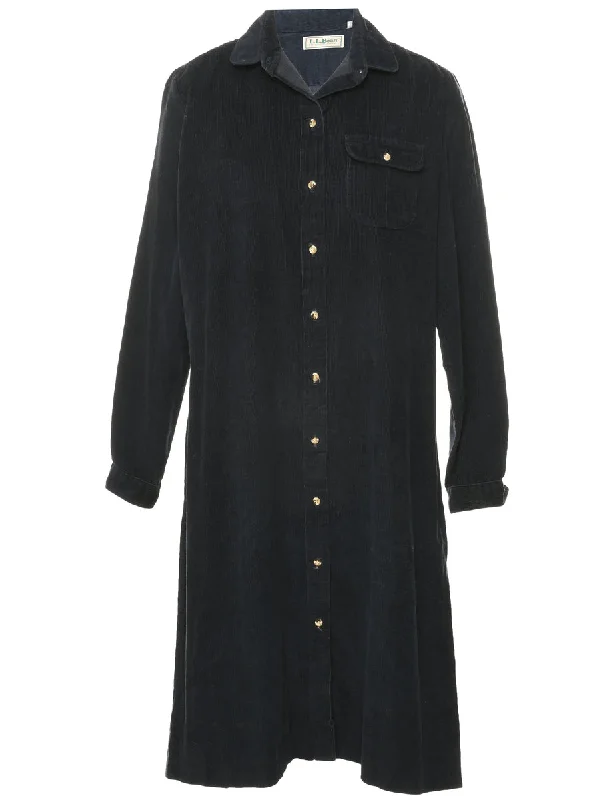 L.L. Bean Corduroy Shirt Dress - L