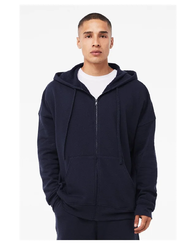 Bella+Canvas Unisex Sponge Fleece DTM Full-Zip Hooded Sweatshirt | Navy