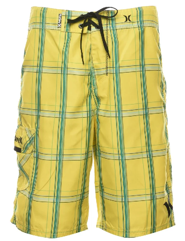 Hurley Y2K Checked Shorts - W28 L9