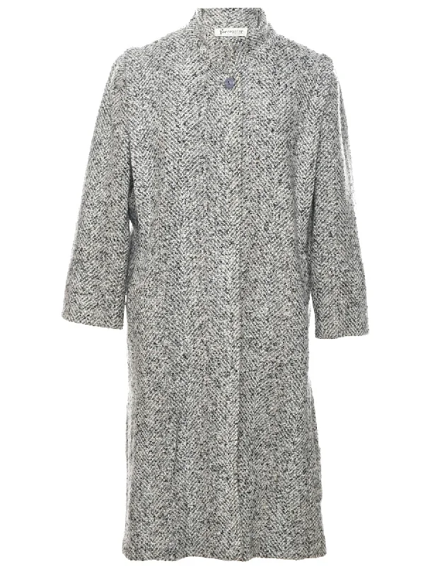 Grey Wool Coat - L