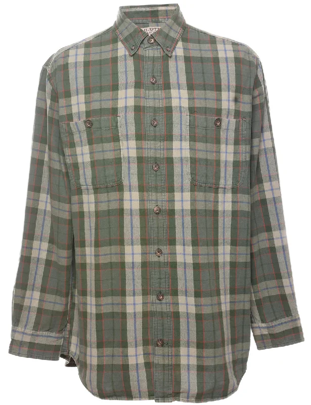 Green Checked Shirt - L