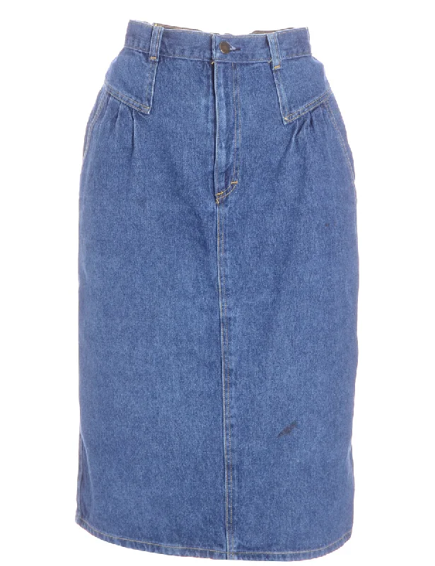 Knee Length Denim Skirt