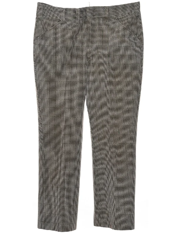 Grey Checked Trousers - W38 L29