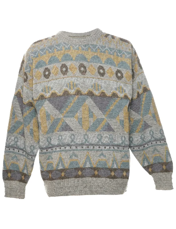 Geometric Pattern Jumper - M