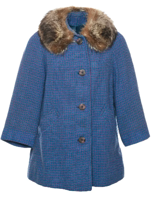 Harris Tweed Wool Coat - S