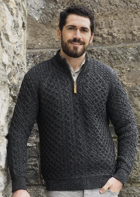 Men's Aran Super Soft 1/2 Zip Sweater