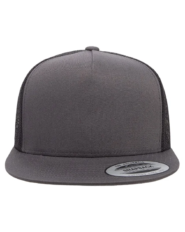 Yupoong Adult 5-Panel Classic Trucker Cap | Charcoal/ Black