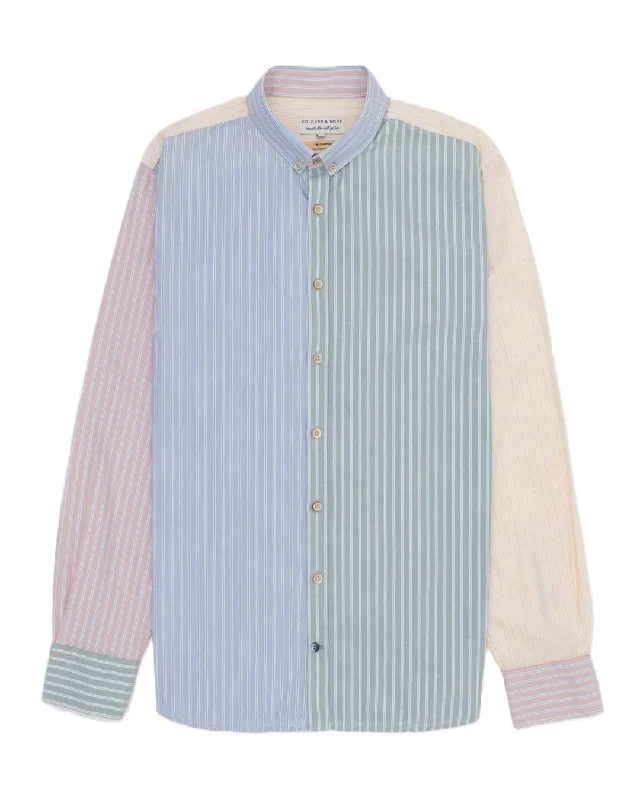 Colours & Sons LS Pinstripe Shirt Pastel Strp