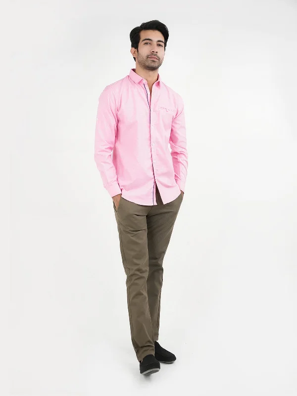 "THCHE" Casual Cotton Slim Fit Shirt