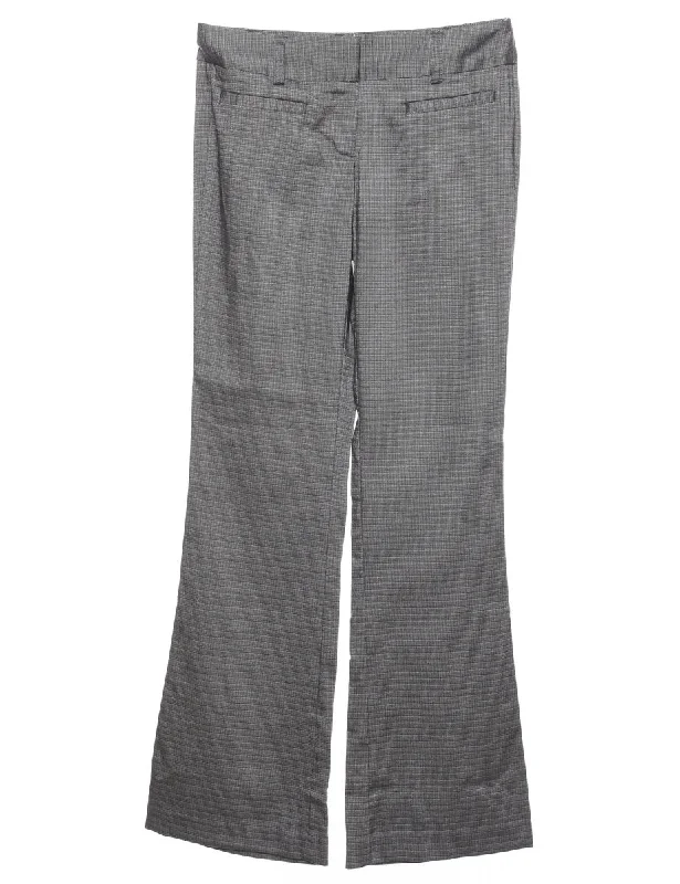 Grey Checked Trousers - W30 L32