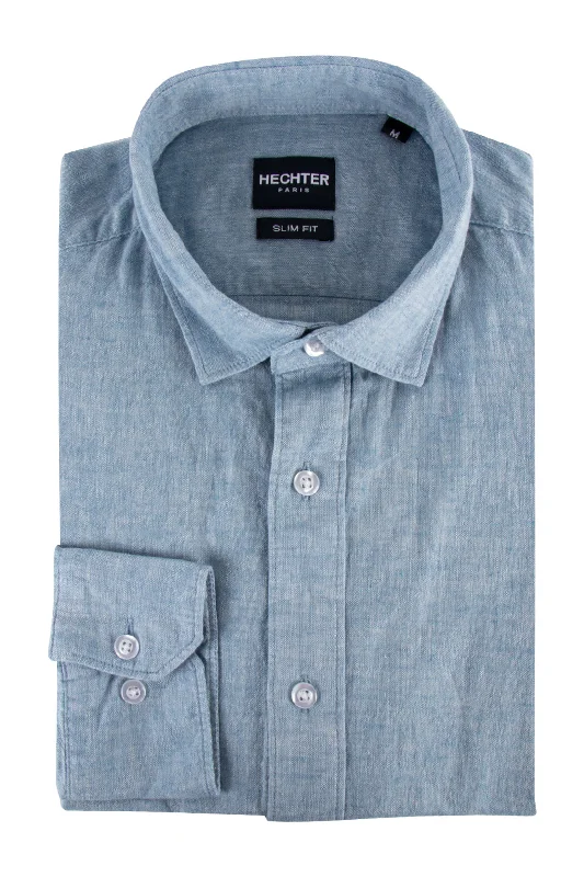 Daniel Hechter Linen LS Shirt Blue