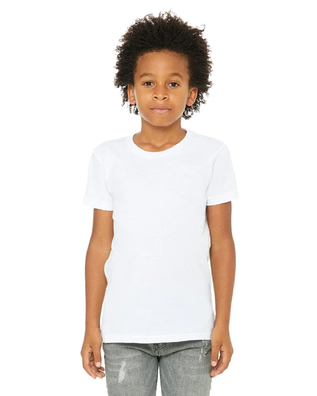 Bella+Canvas Youth CVC Jersey T-Shirt | Solid Wht Blend