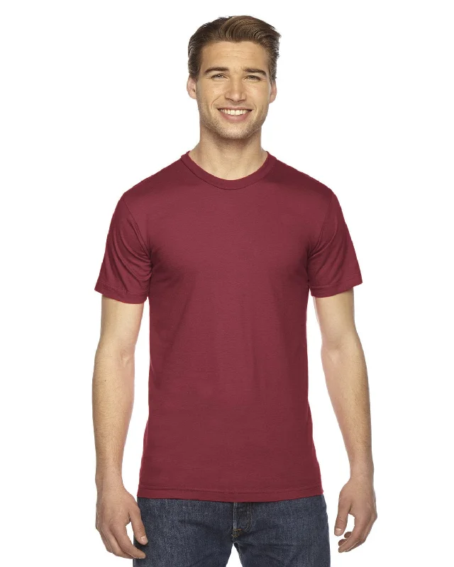 American Apparel Unisex Fine Jersey Short Sleeve T-Shirt | Cranberry