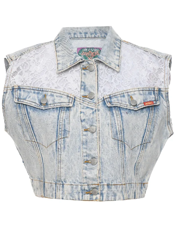 Jordache Denim Jacket Vest - S