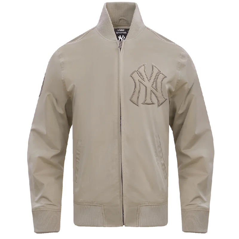 MLB NEW YORK YANKEES NEUTRAL TWILL JACKET (TAUPE)