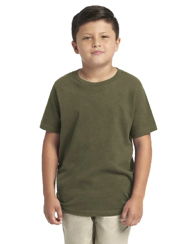 Next Level Boys Premium Short Sleeve Crew Tee | Military Green