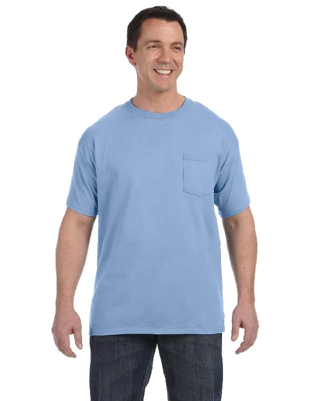 Hanes Authentic-T Pocket T-Shirt | Light Blue