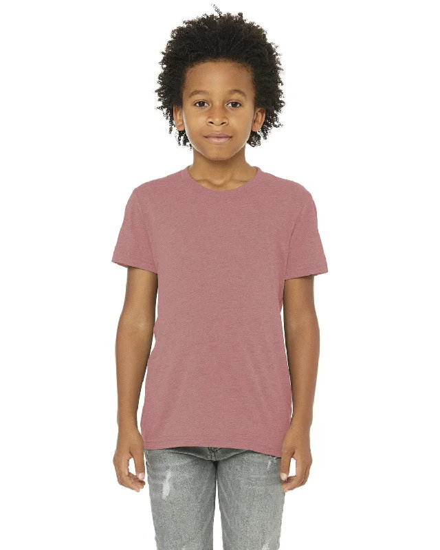 Bella+Canvas Youth Triblend Short Sleeve T-Shirt | Mauve Triblend