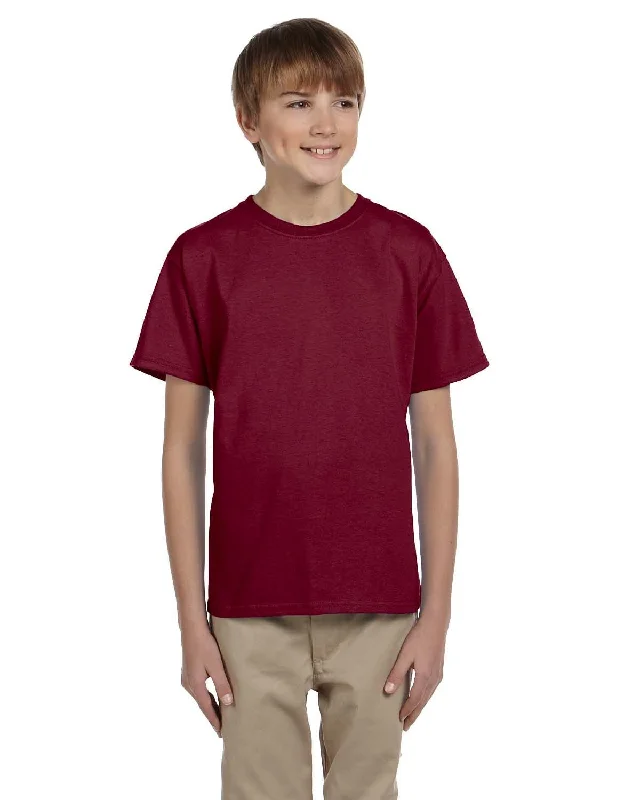 Hanes Youth Heavyweight 50/50 T-Shirts | Cardinal