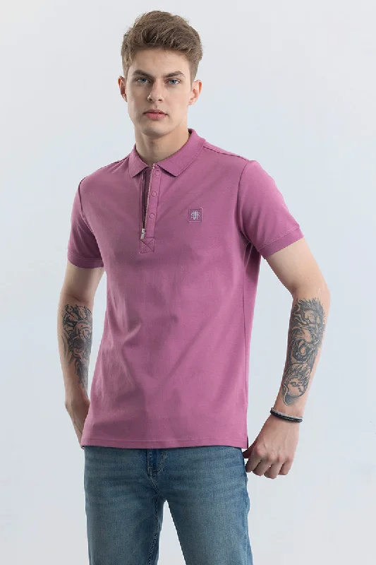 Manuela Magenta Plain Polo T-Shirt