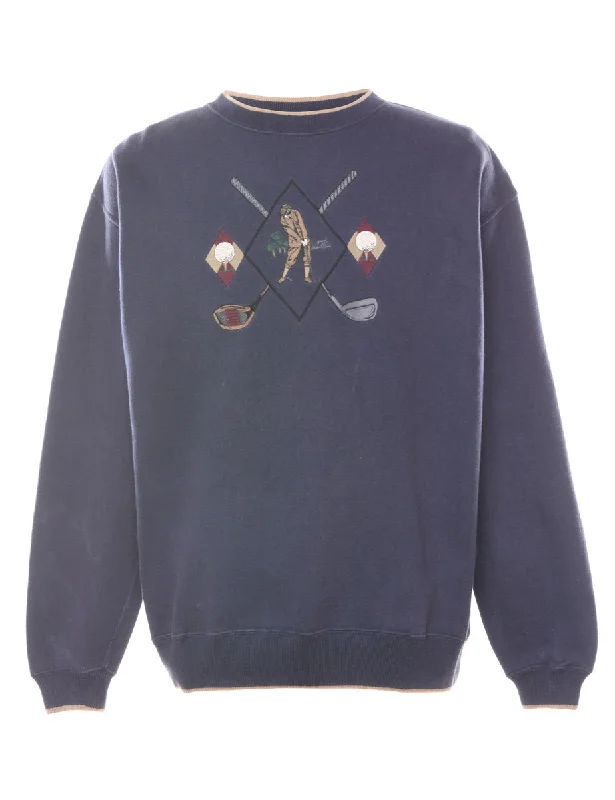 Golf Embroidered Sweatshirt - L