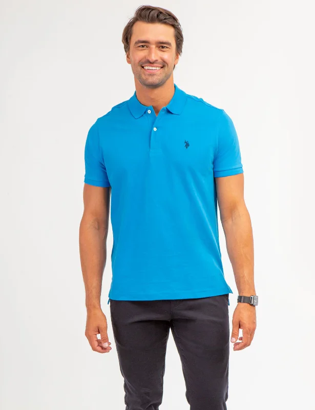 SOLID PIQUE SMALL LOGO POLO SHIRT