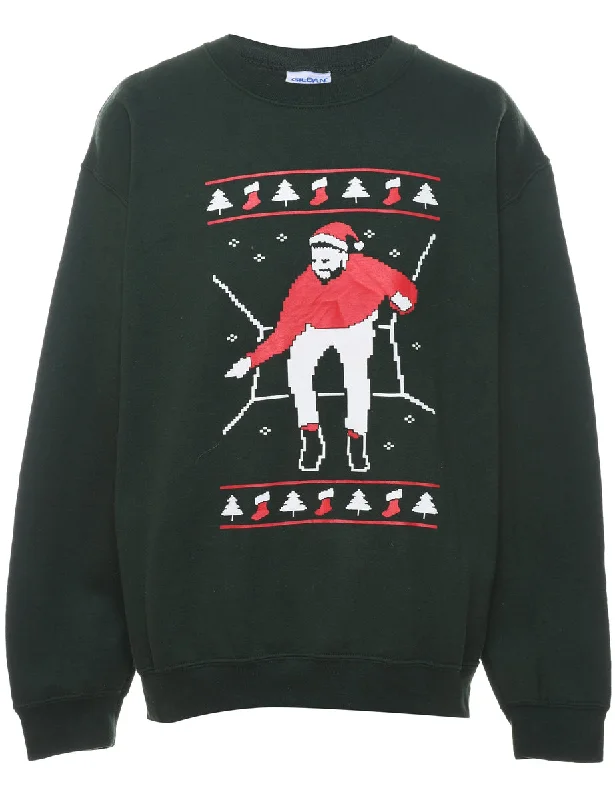 Green Drake Christmas Sweatshirt - M