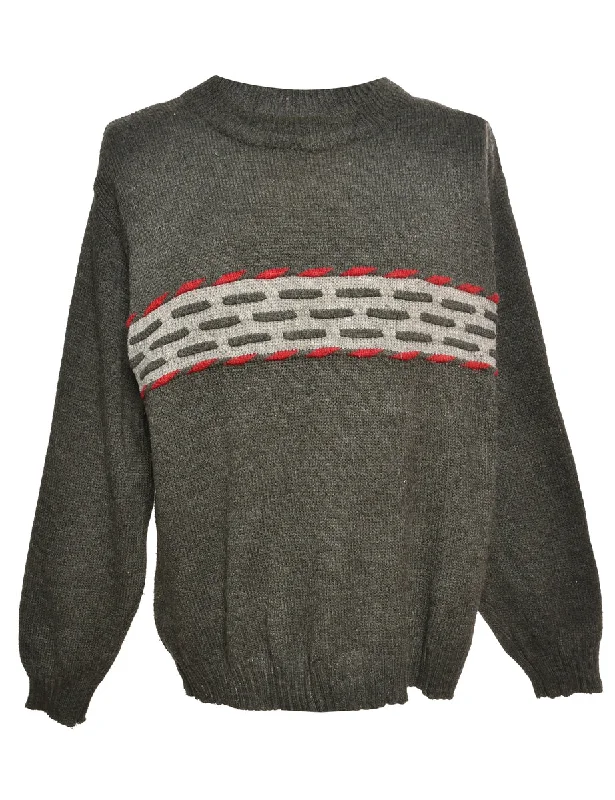 Grey Long Sleeved Jumper - XL