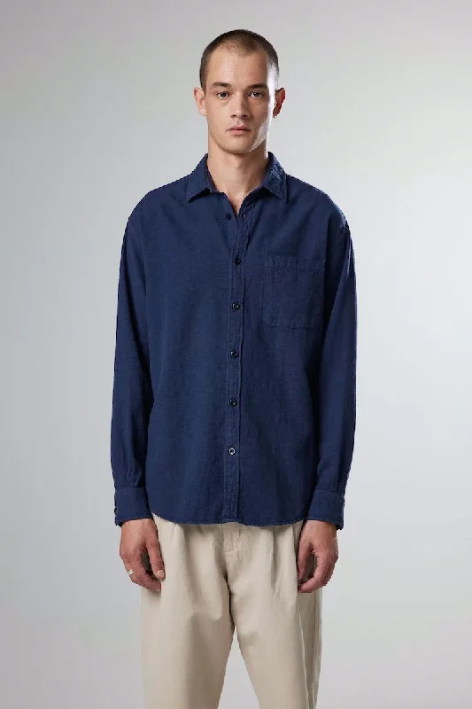 NN07 Deon 5414 LS Shirt Navy Blue