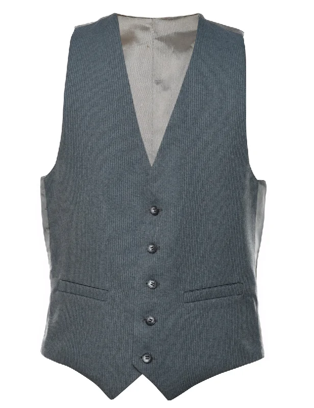 Grey Pinstriped Waistcoat - S