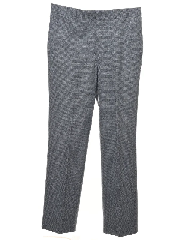 Grey Straight-Fit Trousers - W32 L30