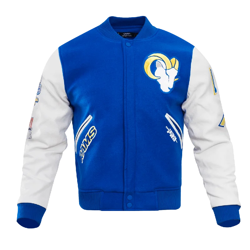 NFL LOS ANGELES RAMS CLASSIC WOOL MEN'S VARSITY JACKET (BLUE/WHITE)