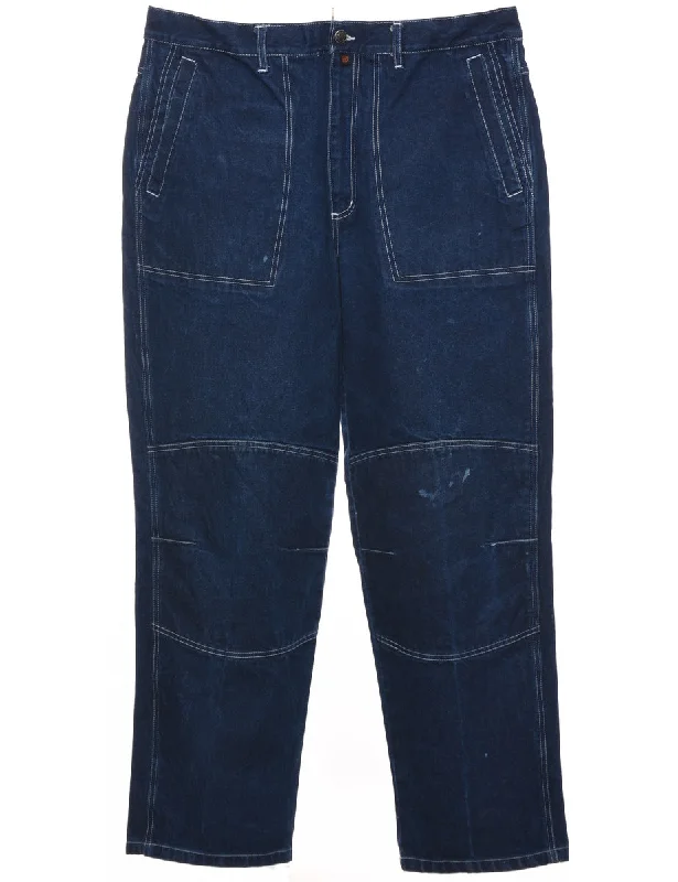 Indigo Tapered Jeans - W40 L32