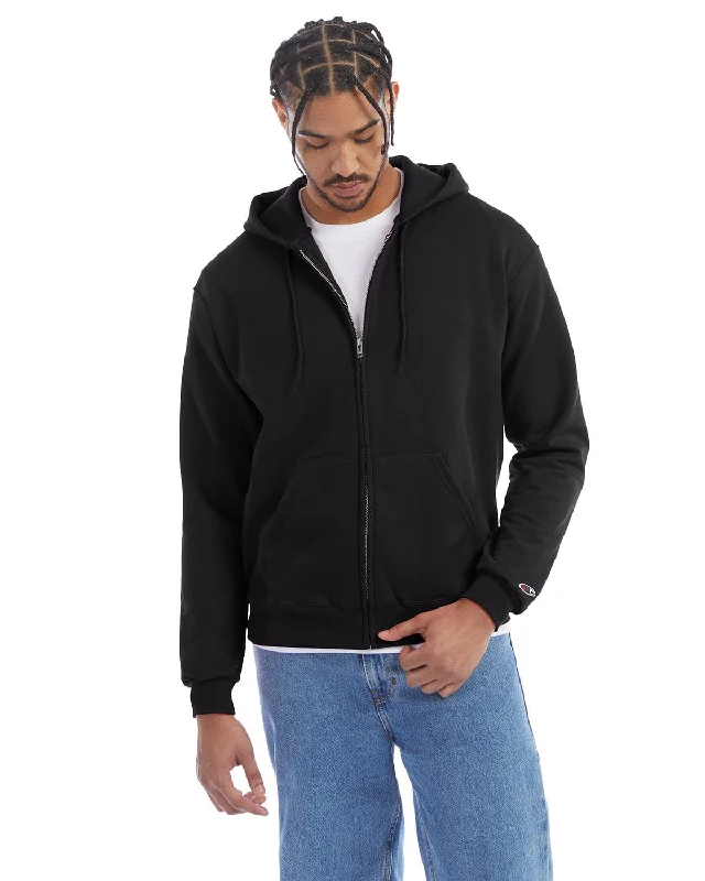 Champion EcoSmart Full-Zip Hoodie | Black