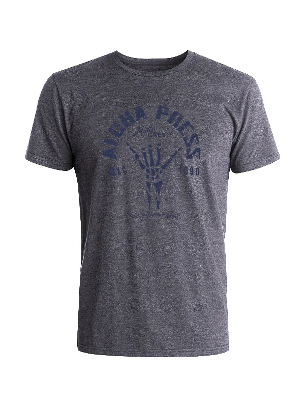 Aloha Press Bets Tee - Steel Heather (Navy)